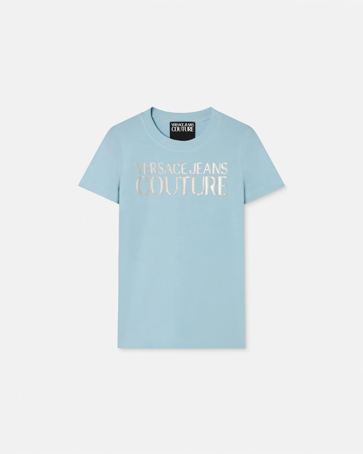 Футболка из хлопкового джерси VERSACE, голубой