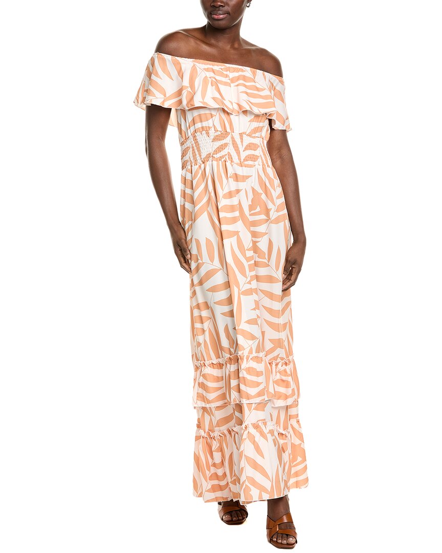 

IPPONELLI платье макси с открытыми плечами, коричневый