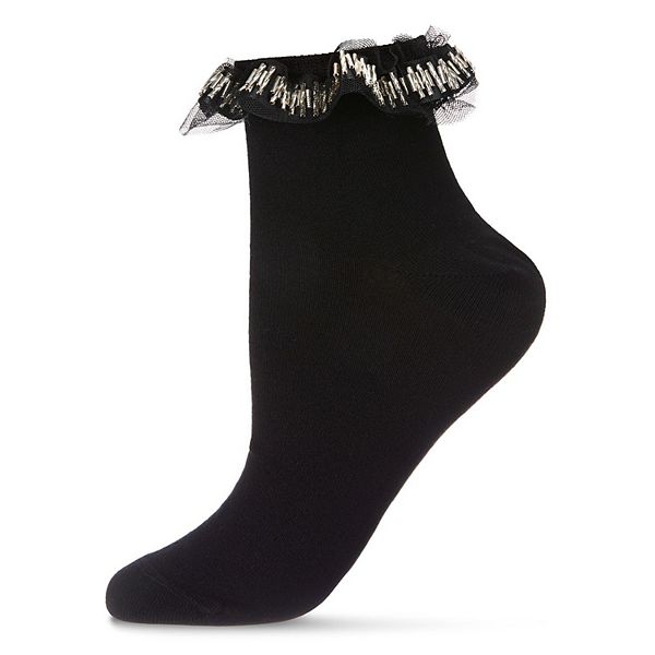 

Женские носки с манжетой и оборкой Memoi