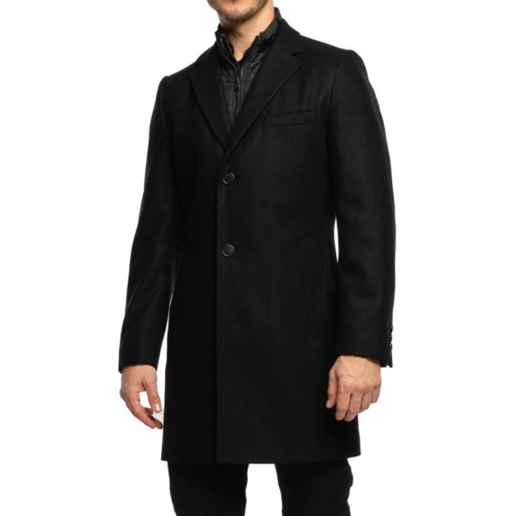 

HUGO BOSS Черное мужское пальто, Black