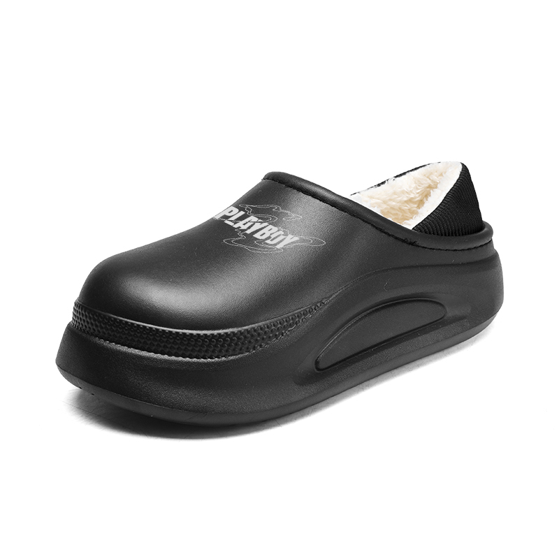 

Playboy Мужские тапочки с закрытым носком черные, цвет Black