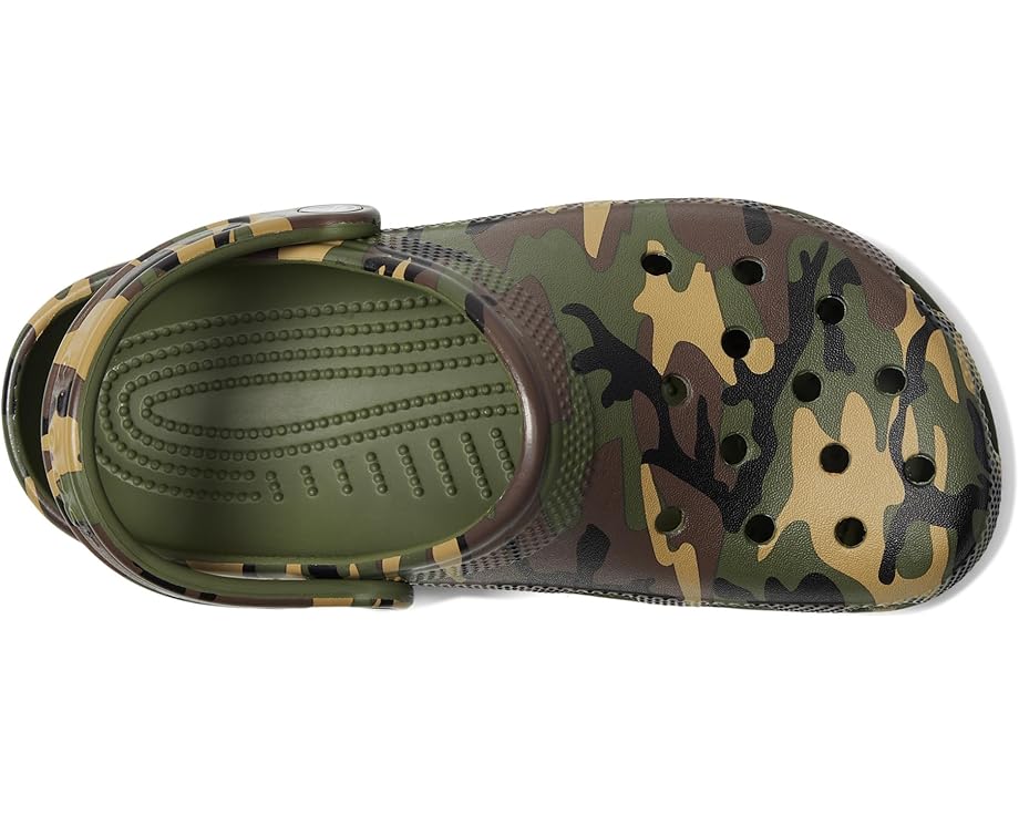 Детские клоги Crocs Classic Camo (little kid/big kid) Crocs Kids, Army Green/Multi — фото 2