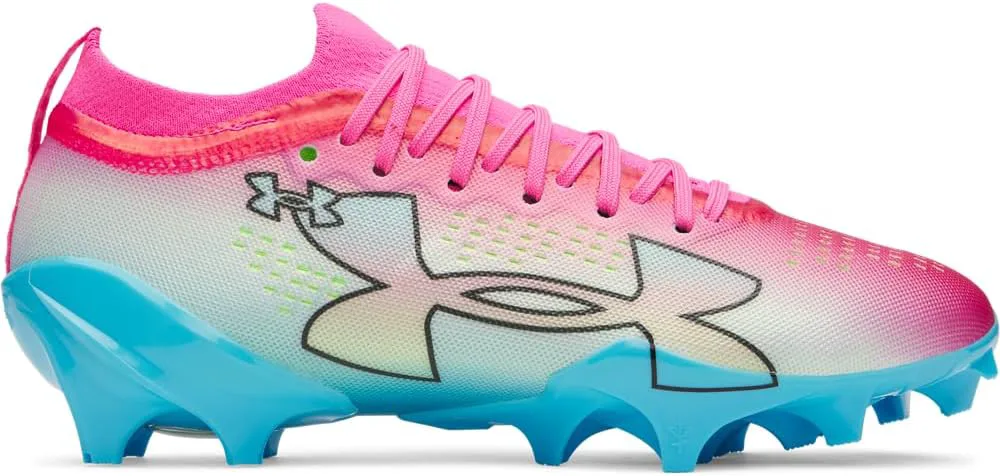 Футбольные бутсы Under Armour Blur Pro для мужчин, розовый/синий/черный — фото 4