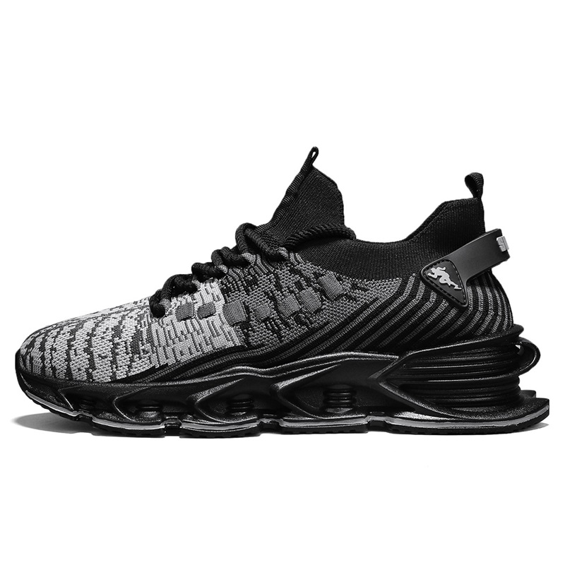 

Lin Feng Амортизирующие износостойкие низкие кеды мужские - черный серый, цвет Black Gray