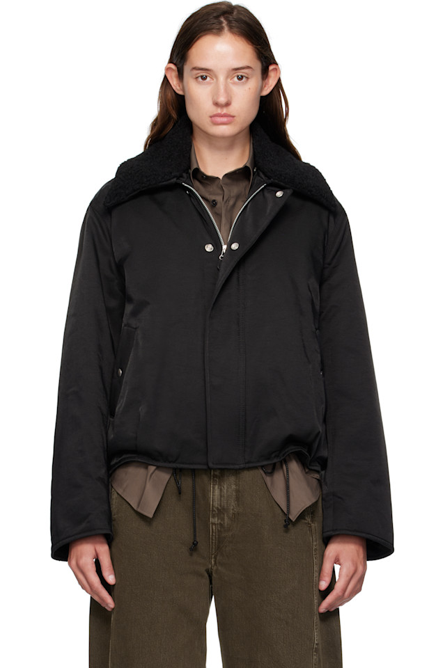 

Our Legacy Черная куртка-бомбер "Туз"