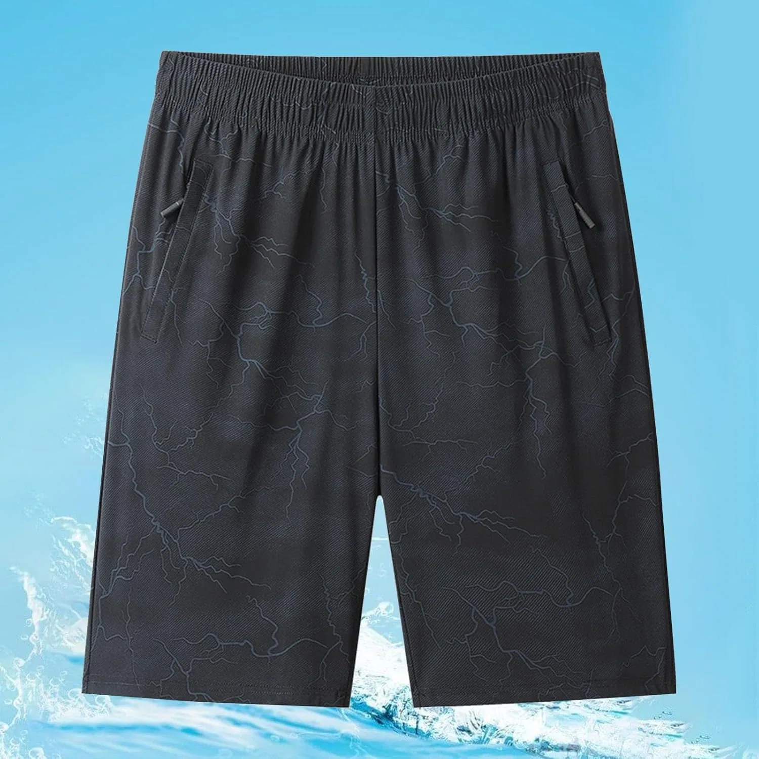 Шорты активные Ice Silk Stretch Quick-Dry, C09 Black — фото 3
