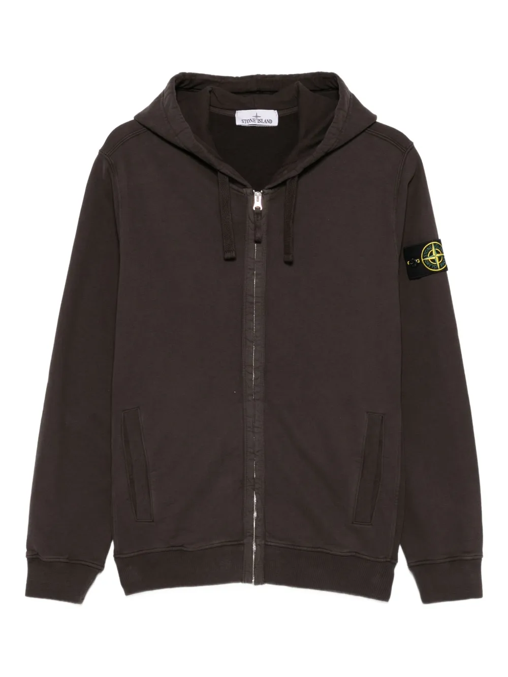 

Толстовка с капюшоном на молнии Stone Island, серый