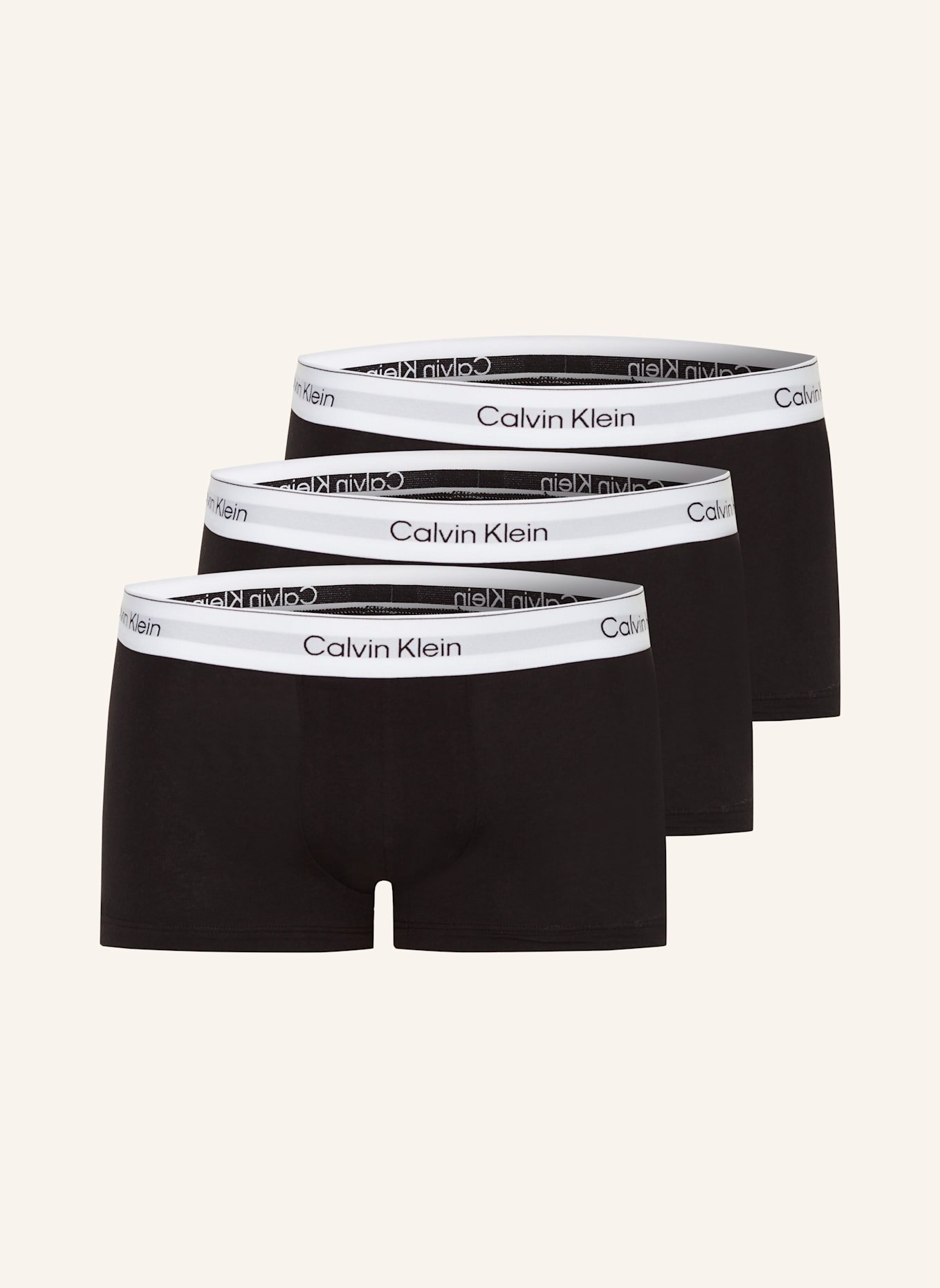 

Упаковка из 3 трусов-боксеров Icon из хлопка стретч с низкой посадкой Calvin Klein, черный