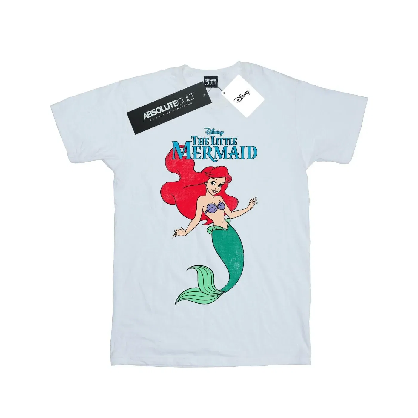 Футболка детская с принтом Ariel Disney, белый — фото 2
