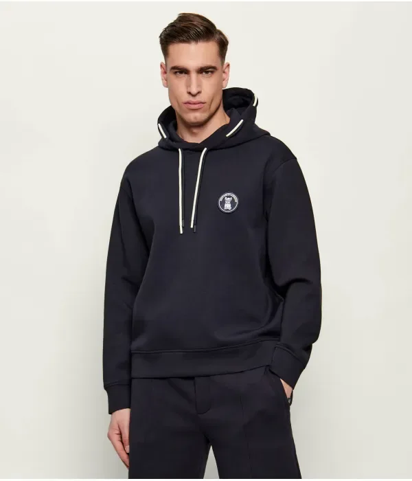 Толстовка loose fit Emporio Armani, темно-синий