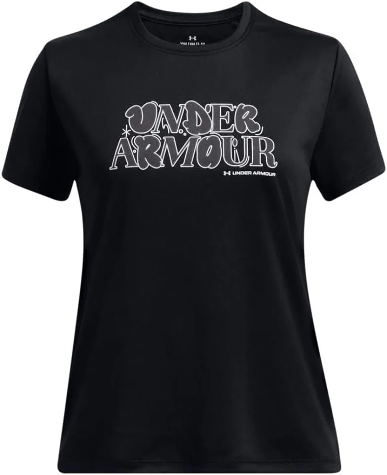 Футболка детская Tech Wordmark Under Armour, Black / Castlerock / White