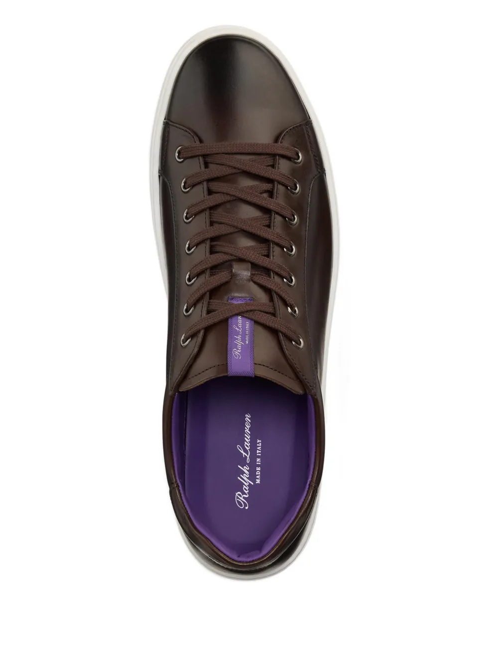 Кроссовки Severn на шнуровке Ralph Lauren Purple Label, коричневый — фото 4