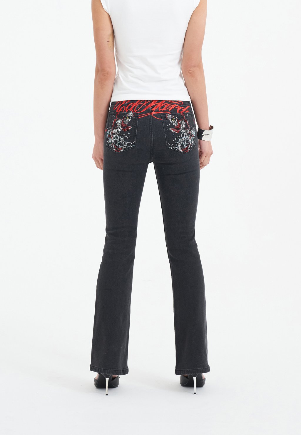 

Расклешенные джинсы CRYSTAL KOI FLARED Ed Hardy, черный