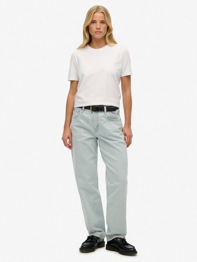 

Органические джинсы прямого кроя из хлопка Superdry, Williamsburg Blue