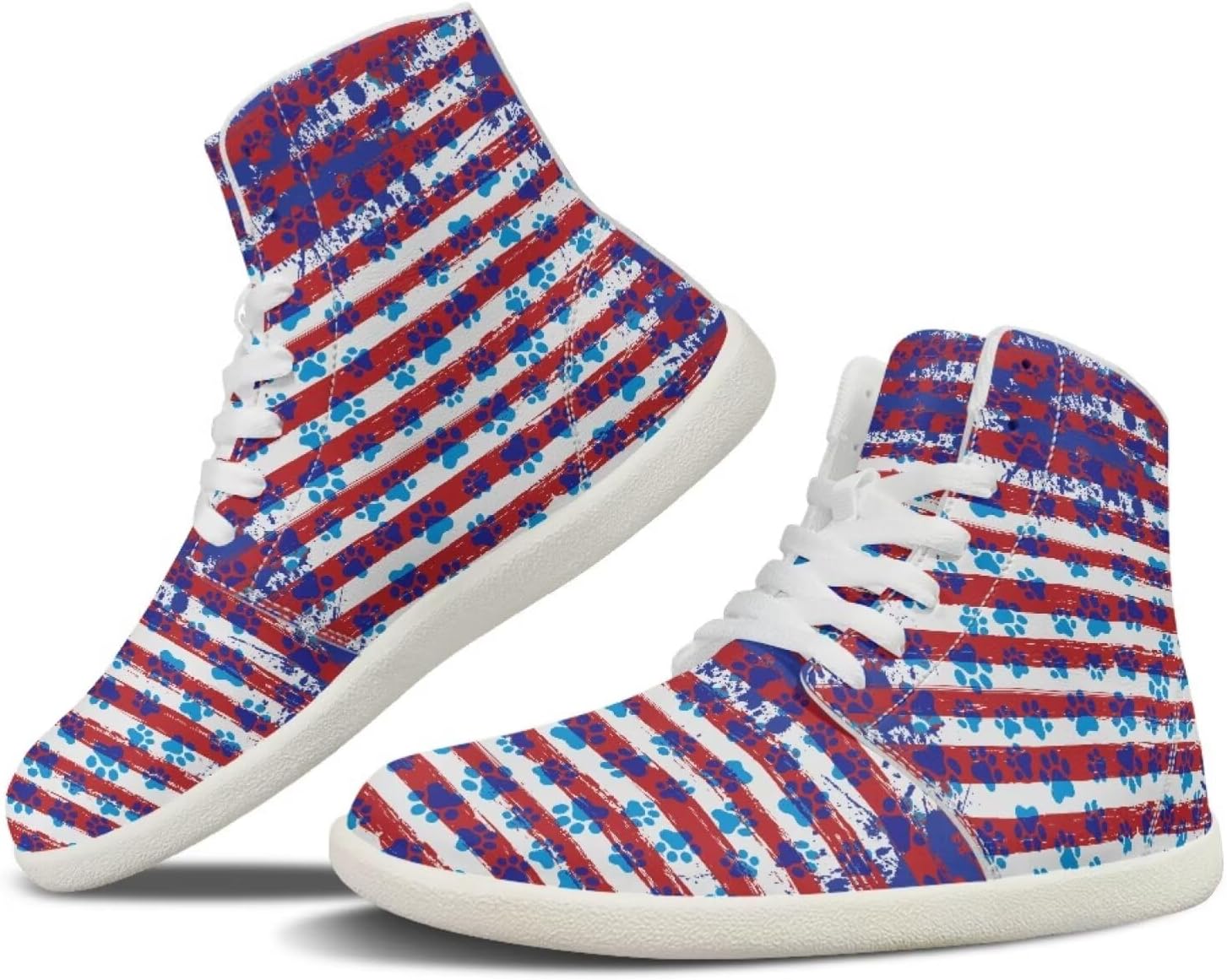 

Мужские кроссовки chaqlin Mid Top, противоскользящие, широкой посадки, минималистичного дизайна, классические модные высокие кеды, шнуровка, стильные повседневные кроссовки для пар, America Flag Paw