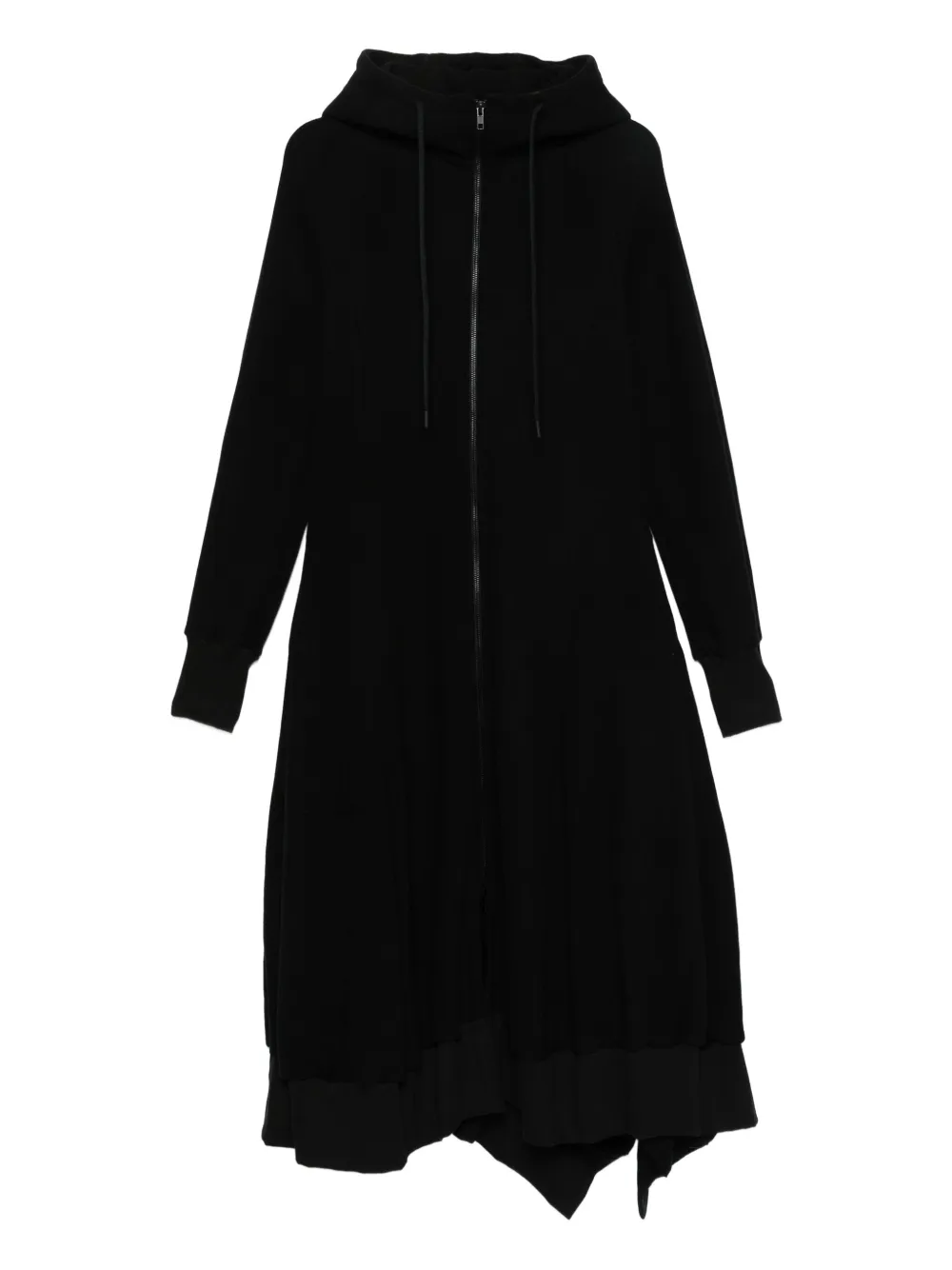 

Пальто асимметричного кроя с капюшоном Yohji Yamamoto, черный