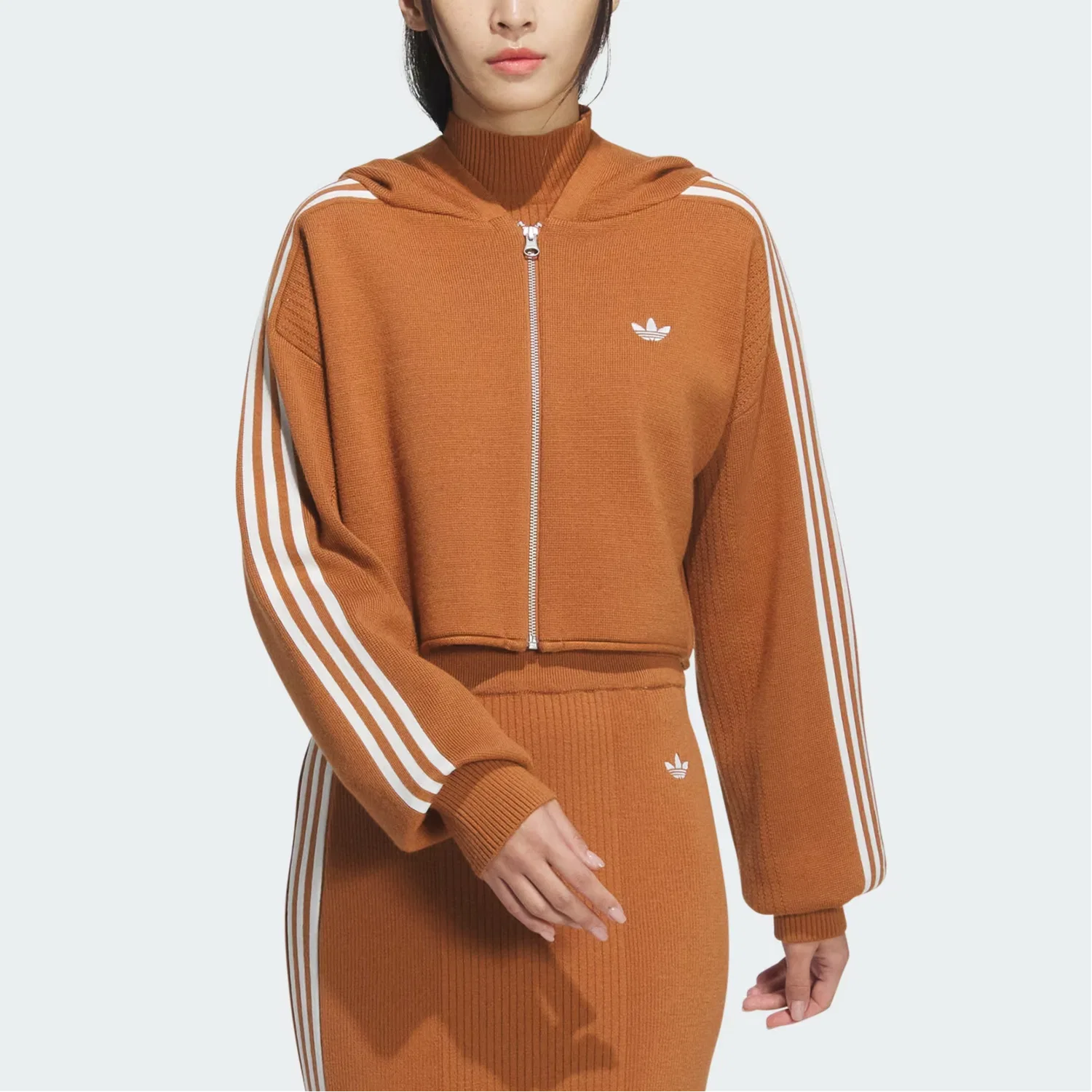 Свитер с капюшоном Adidas Originals Premium Zipper Wild Brown — фото 4