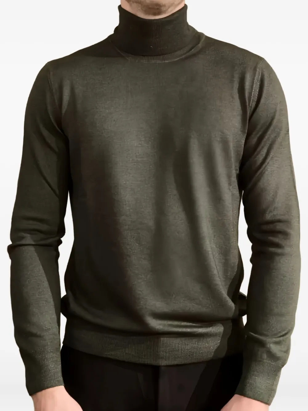 

Вязаный свитер с воротником-гольф Gran Sasso, зеленый