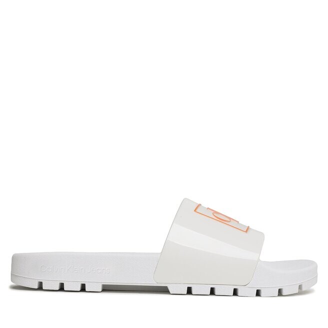 

Шлепанцы Calvin Klein Jeans Truck Monogram Rubber M YM0YM00591 White/Firecracker 0LC, белый