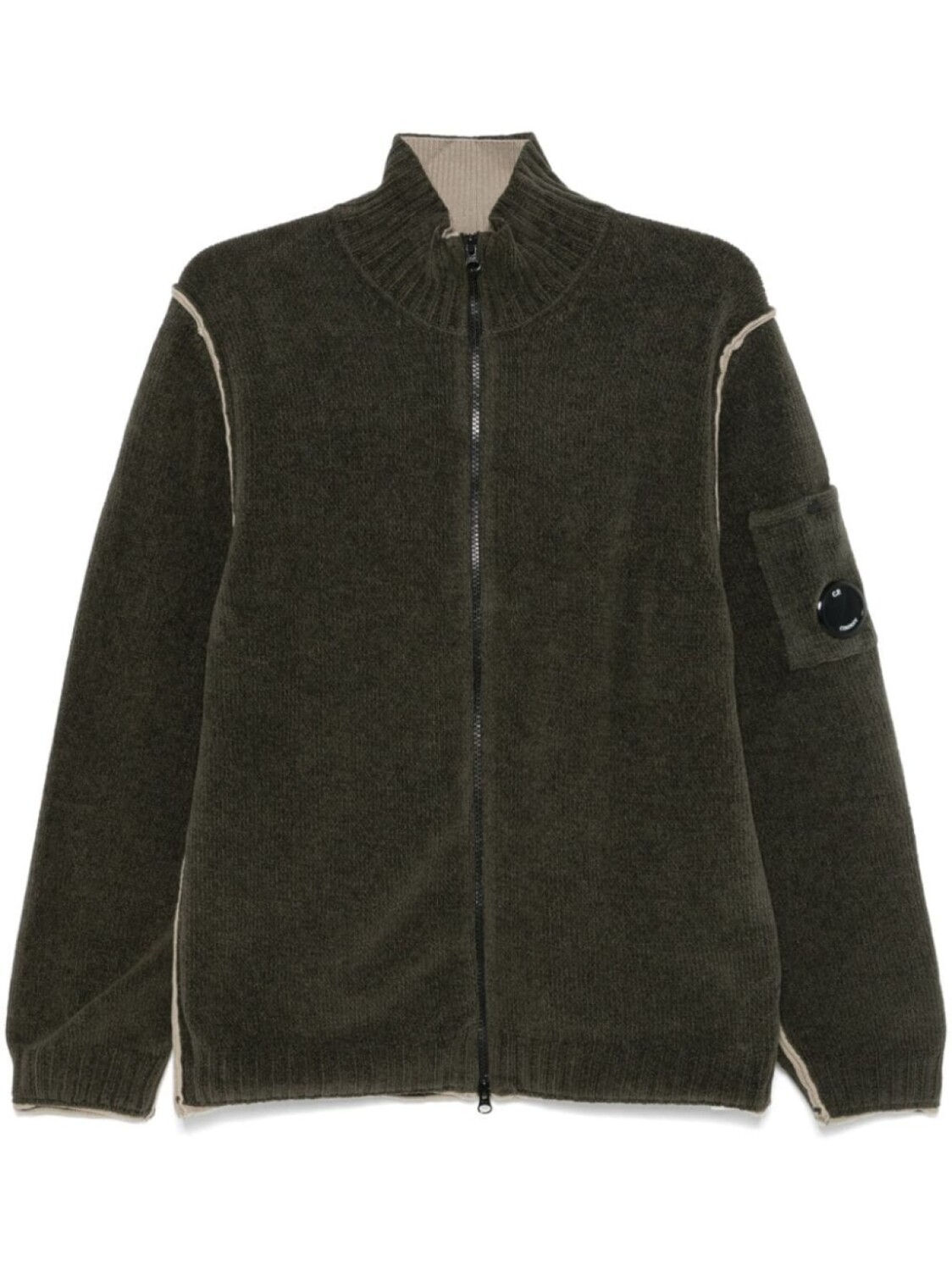 

C.P. Company кардиган из шенилла, зеленый