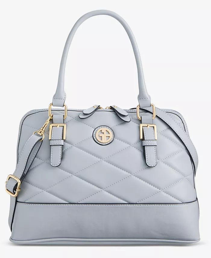 

Средний стеганый куполообразный саквояж Giani Bernini, синий