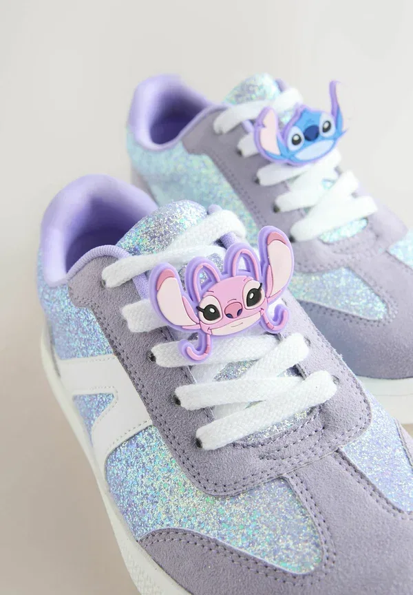 Кроссовки Next, purple glitter lilo stitch, фиолетовый с блестками — фото 2