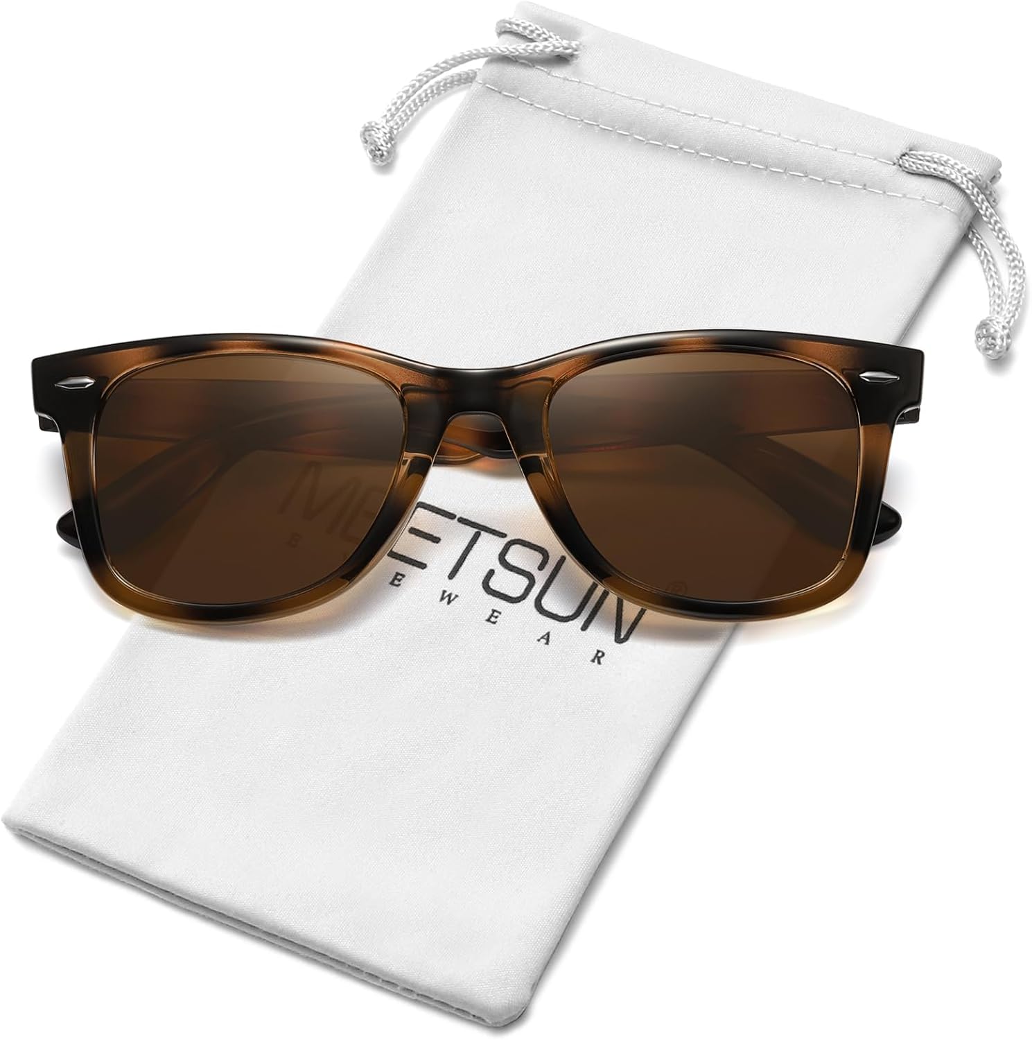 

Поляризованные солнцезащитные очки MEETSUN для женщин и мужчин, классическая ретро-квадратная оправа, очки для вождения, защита от УФ-излучения, A3 Tortoise Frame / Brown Gradient Lens