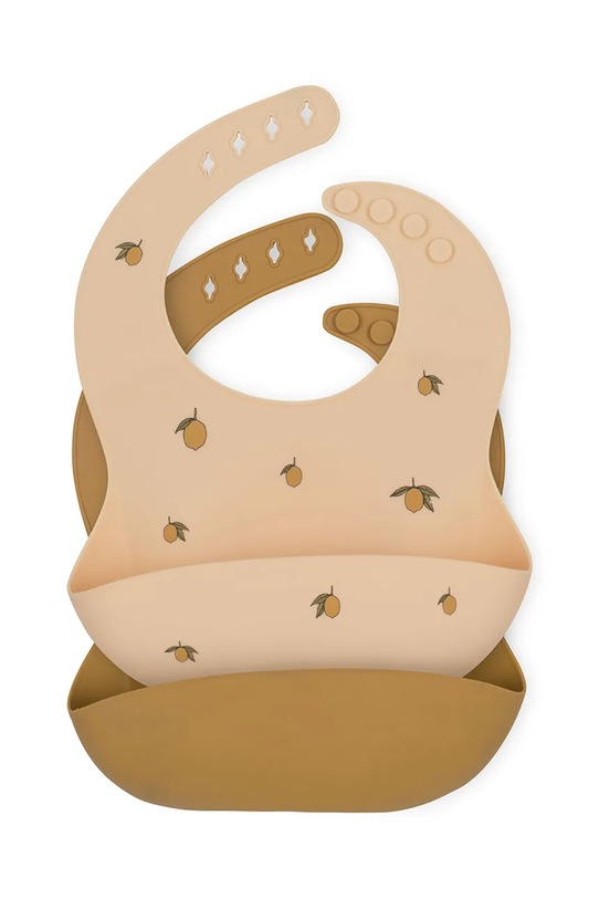 

Слюнявчик детский 2 шт СИЛИКОНОВЫЙ Konges Sløjd, зеленый