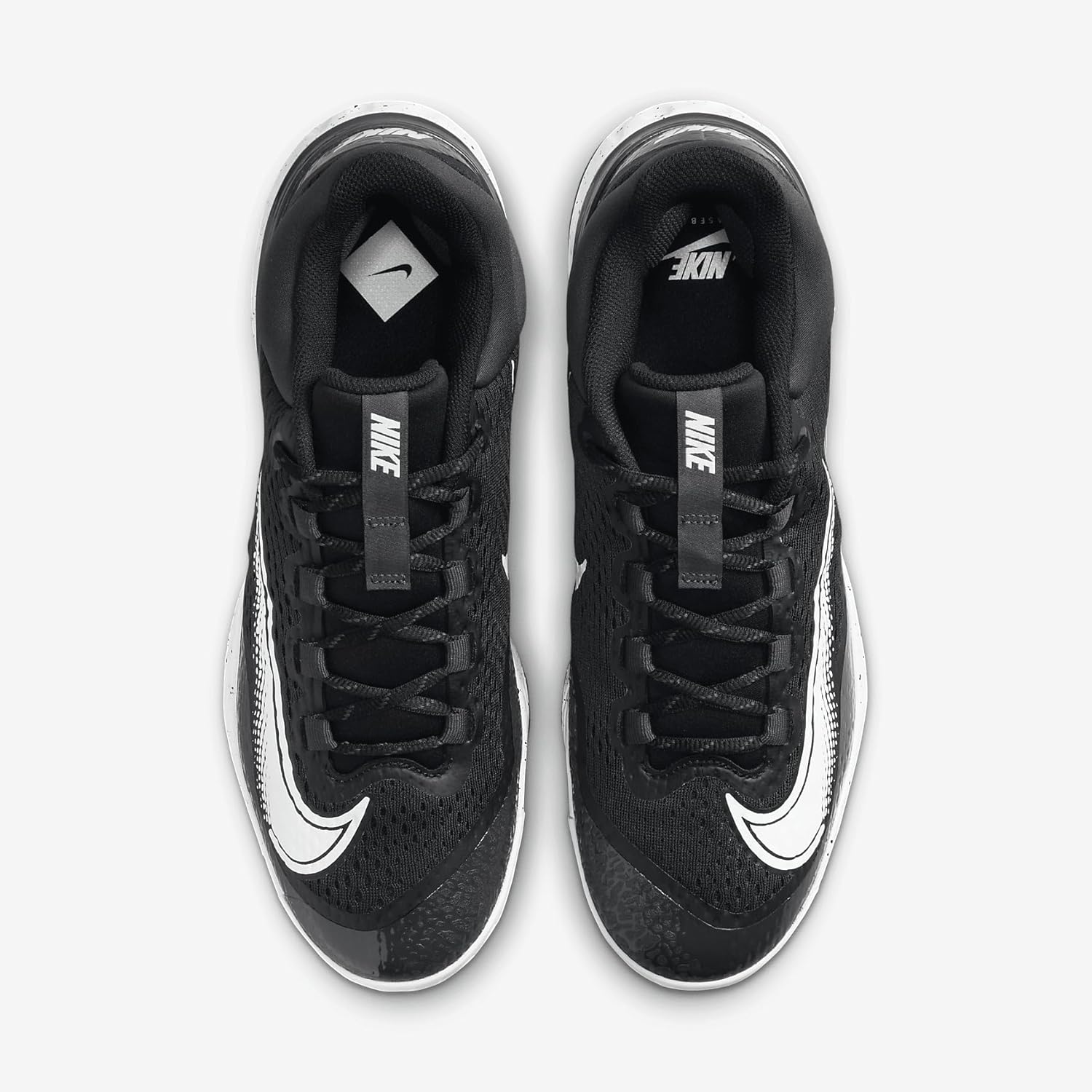 Бейсбольные бутсы Nike Men's Alpha Huarache Elite 4, Black/White/Dark Smoke Grey — фото 4