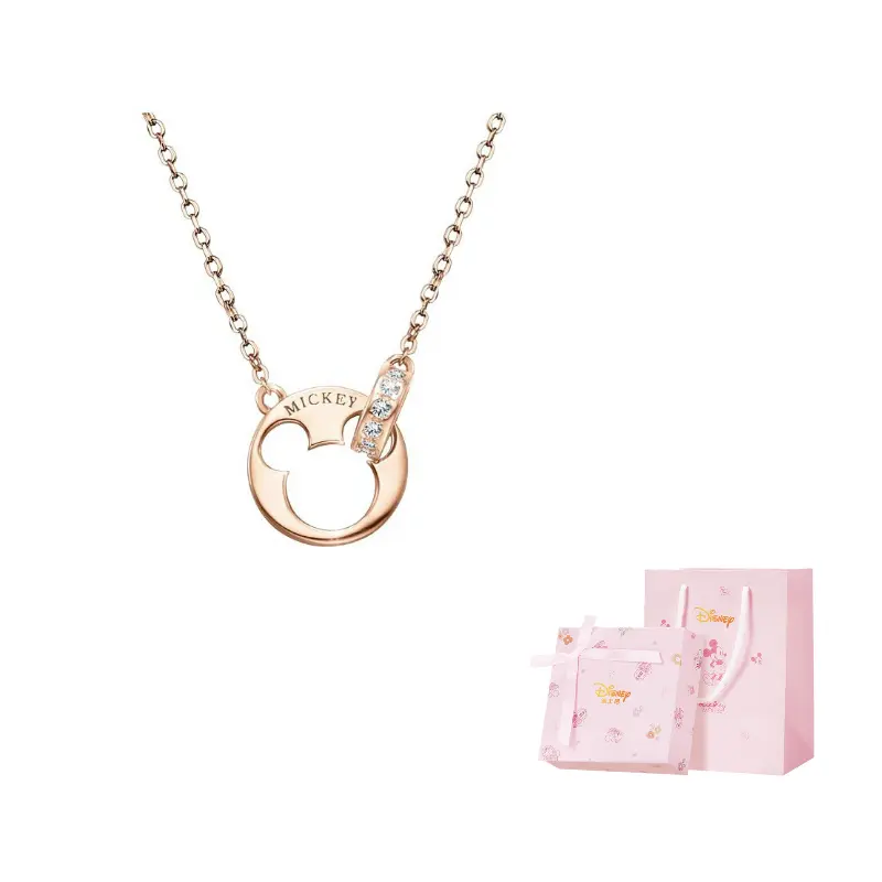 

Disney Princess 925 Sterling Silver синтетический кубический цирконий лунный камень ожерелье для женщин