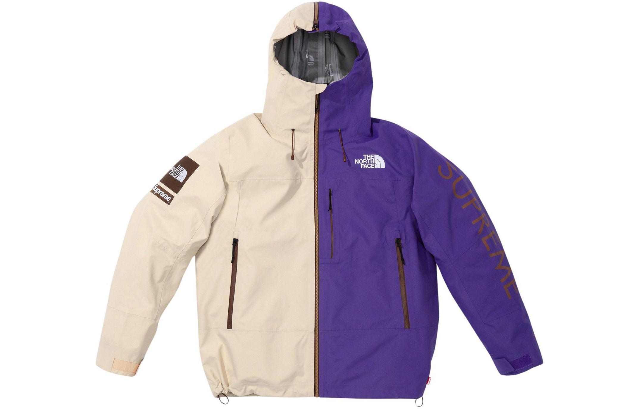 The North Face Split Taped Seam Shell Jacket Woodland Supreme, фиолетовый и бежевый — фото 2