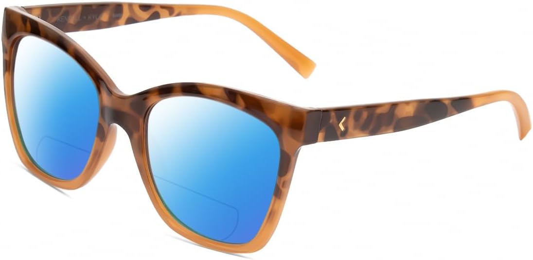 

Солнцезащитные очки Calabria K+K MARA Cat Eye с поляризованными линзами и бифокальной оправой, стильные и модные, для чтения, с защитой от УФ-излучения, Demi Tortoise Havana Gradient/Blue Mirror Lens