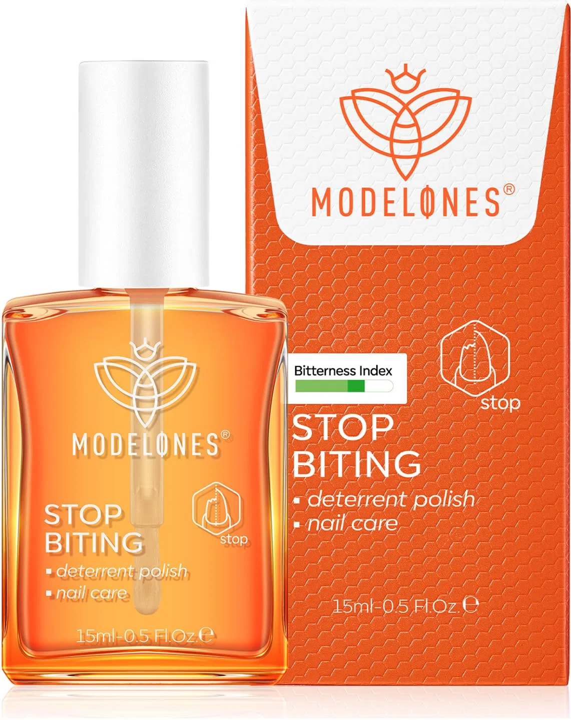 Лак для ногтей Modelones против обгрызания, 15 мл Modelones, 15 Ml - Nail Polish Against Nail Chewing Clear