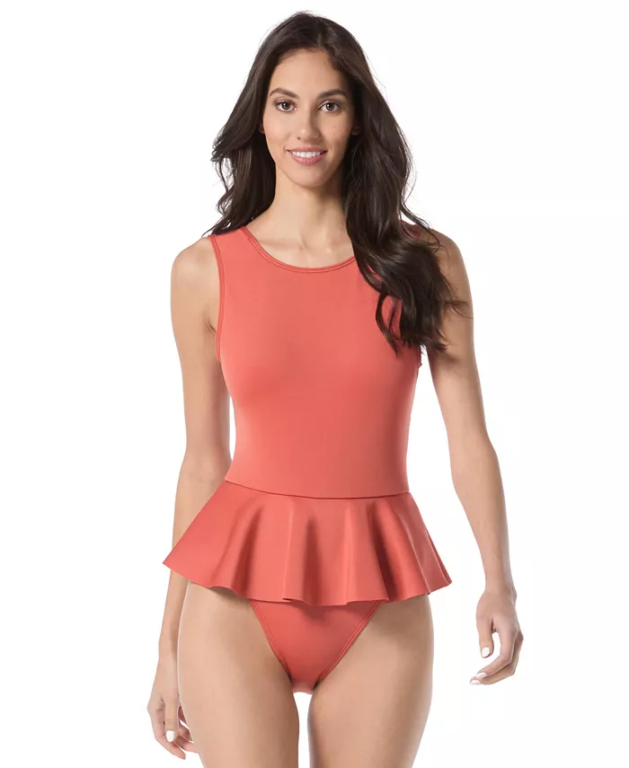 

Женский купальник с юбкой Vince Camuto, оранжевый