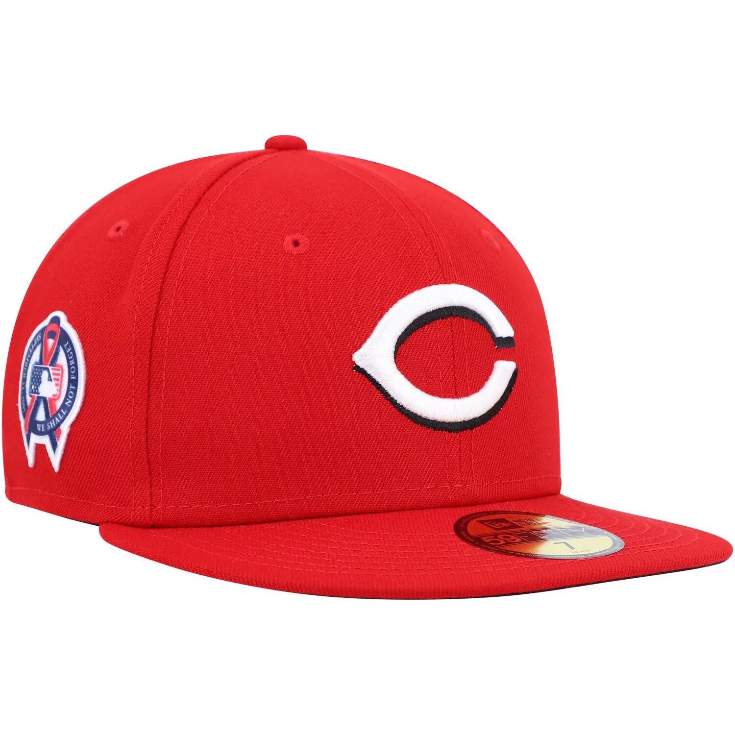 

Мужская кепка New Era Red Cincinnati Reds с нашивкой в ​​честь Мемориала 9/11 59FIFTY