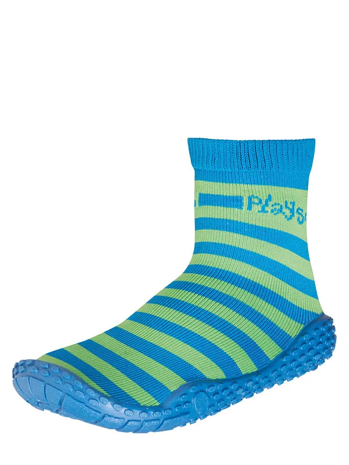 Тапочки для бассейна, разноцветные Playshoes, бирюзовый/зеленый