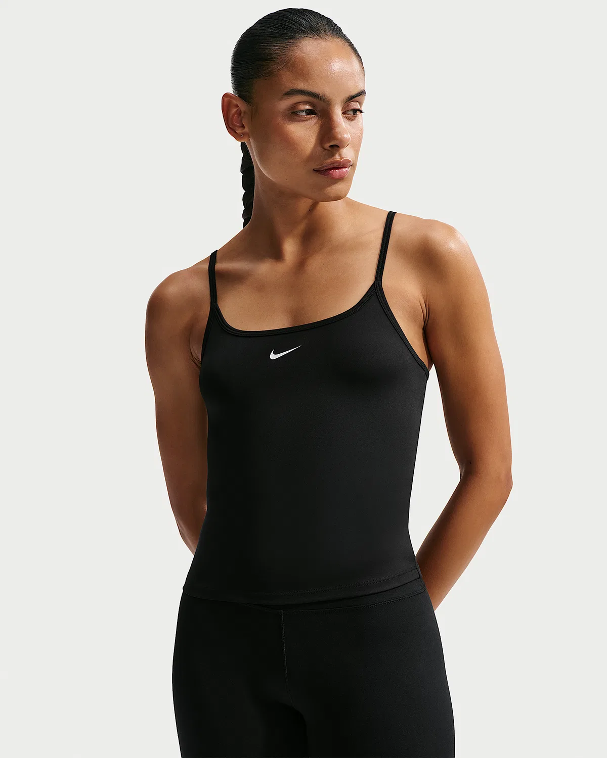 Женский топ-майка Nike One Fitted Dri-FIT, Black/White