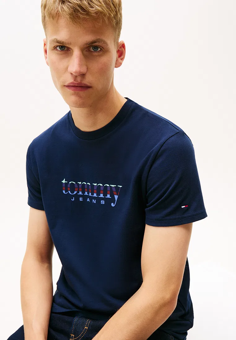 Футболка с коротким рукавом, Slim Entry DNA, Tommy Jeans Tommy Hilfiger, темно-синий — фото 3