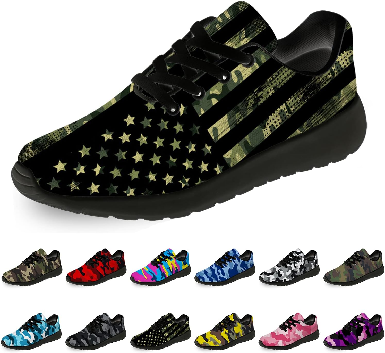 

Кроссовки Horethy унисекс с камуфляжным принтом для женщин и мужчин, дышащие и легкие, для любых случаев, мультиколор