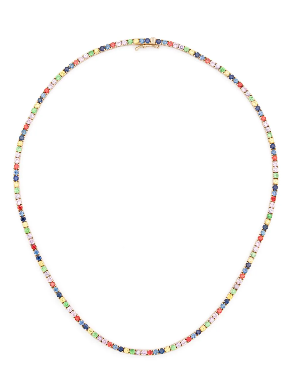 

Колье Graduated Rainbow из желтого золота с сапфирами Roxanne First, золотой