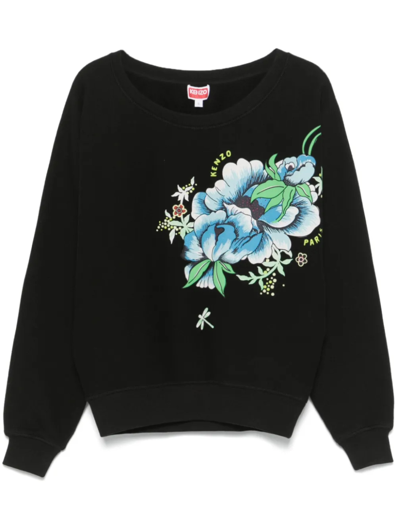 

Kenzo толстовка Peonies, черный