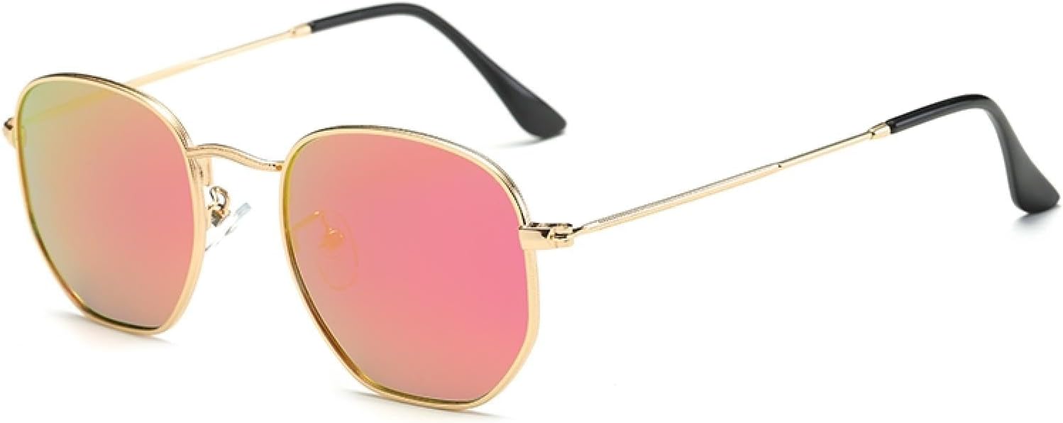 

Солнцезащитные очки с защитой UV400 | Металлическая оправа, линзы конфетного цвета | Для женщин и мужчин, для занятий спортом на открытом воздухе и вождения DSVIGF, C05 Gold Pink