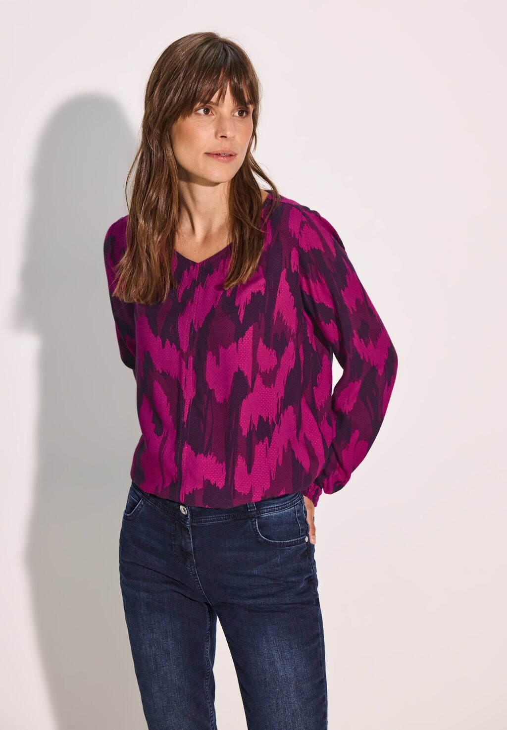 

Топ с длинными рукавами BEDRUCKTE Cecil, цвет Mottled Berry