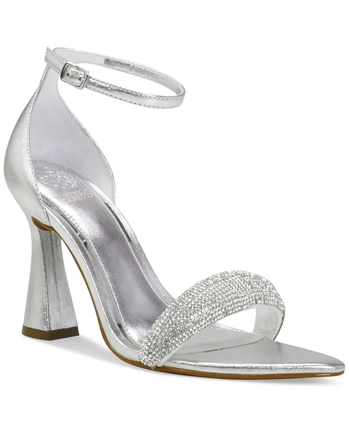 Мужские сандалии Vince Camuto Aylen из серебристой кожи наппа с ремешком на щиколотке HAWK2573