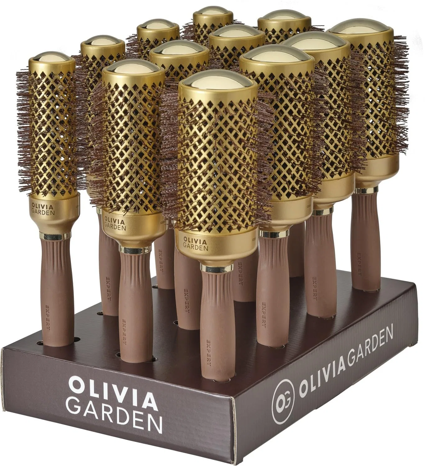 Дисплей с круглыми щетками для укладки «Expert Blowout Shine» от Olivia Garden ‎Olivia Garden