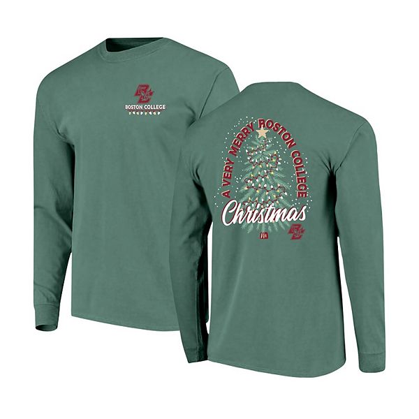 

Мужская светло-зеленая футболка с длинным рукавом Boston College Eagles Holiday Image One