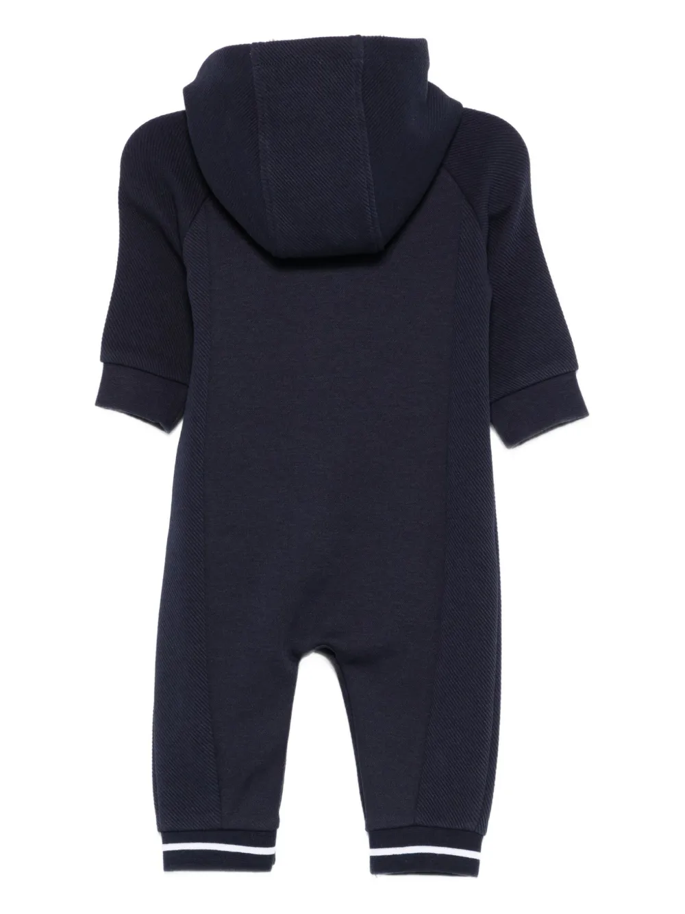 Комбинезон в рубчик с капюшоном Boss Kidswear, синий — фото 2