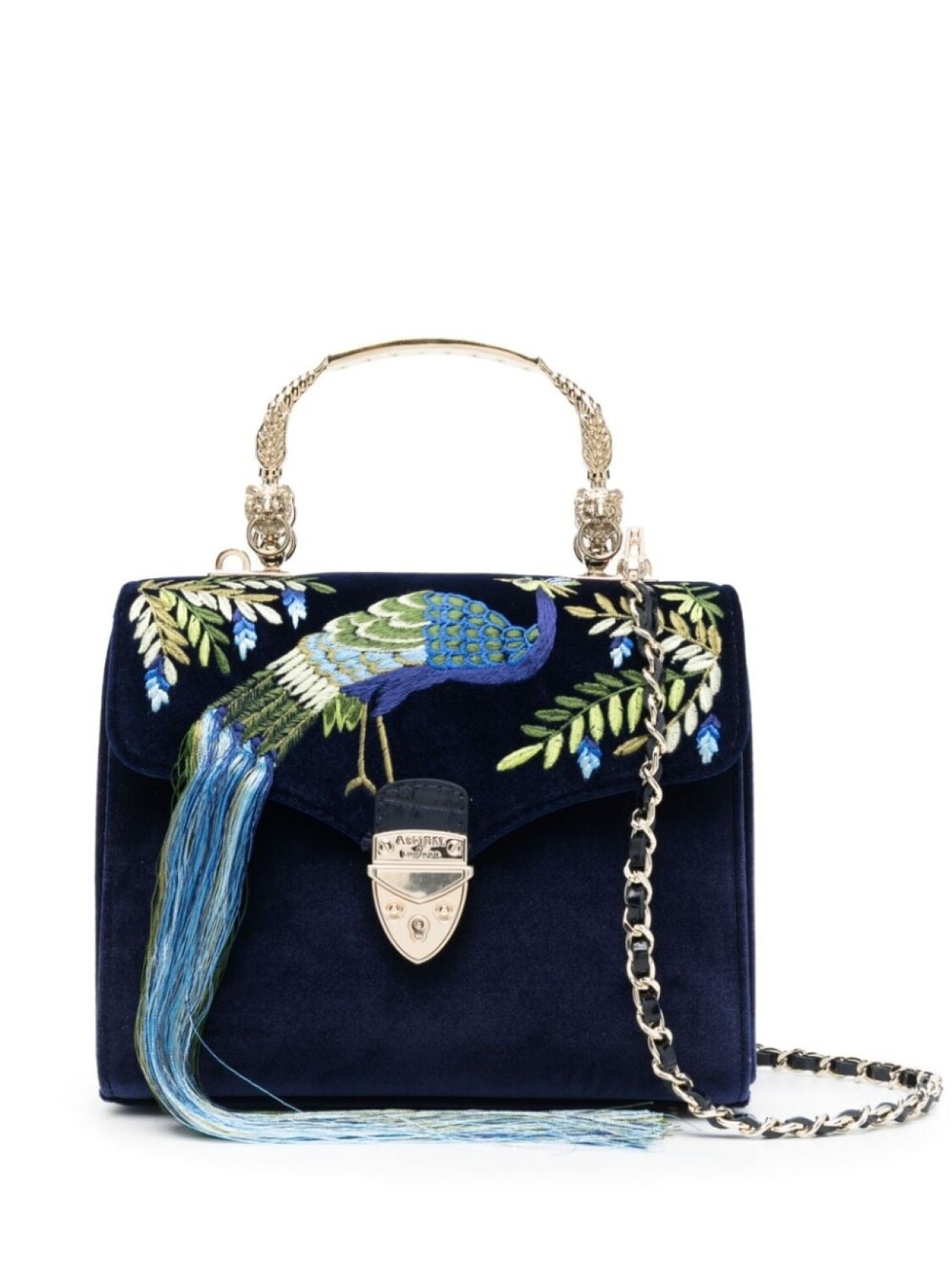 

Aspinal Of London сумка-тоут Mayfair Peacock среднего размера, синий