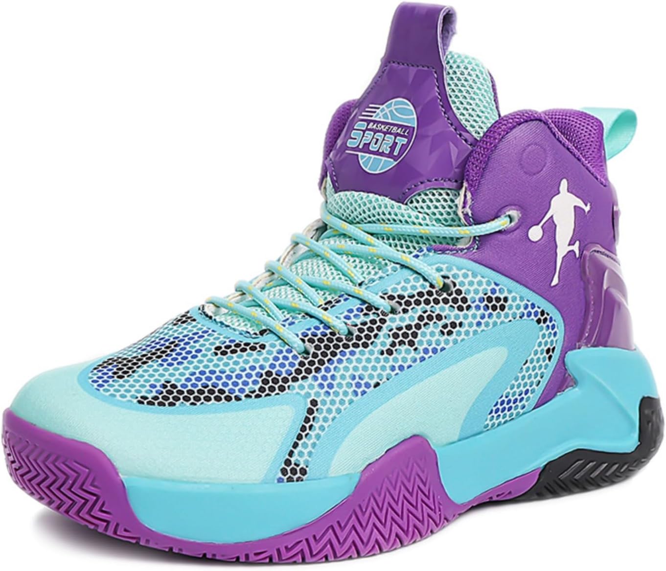 

Противоскользящие и износостойкие детские баскетбольные кроссовки Ucilxi, зеленый