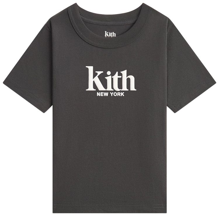 

Классическая детская футболка Kith Kids Classic Mott Tee, черная, Черный, Классическая детская футболка Kith Kids Classic Mott Tee, черная